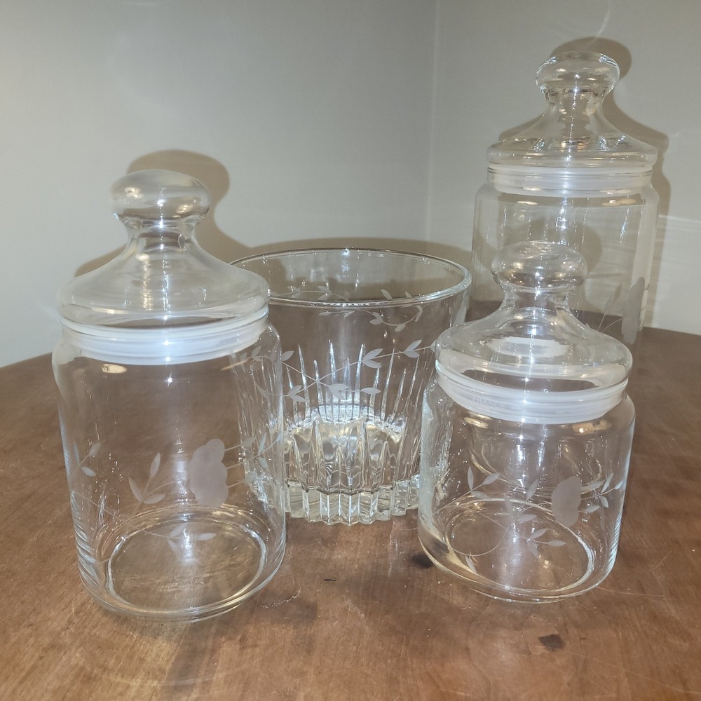 Princess‎ House Crystal Heritage Pattern Jars And Ice Bucket